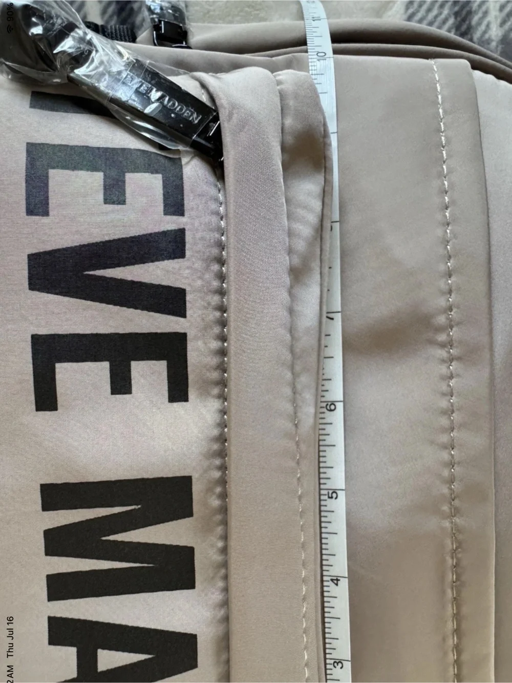 Steve Madden Brown Tan Logo Backpack